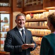 Shopkeeper warmly greeting customers at a retail store in Limerick