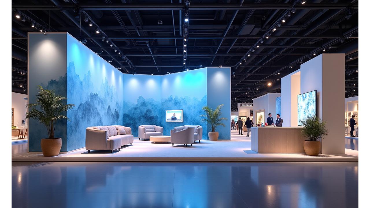 A fully branded promotional environment reflecting a lifestyle company's values.