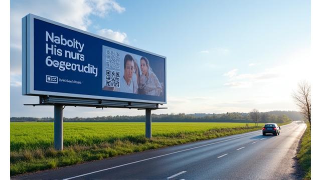 Billboard showcasing an insurance company advertisement