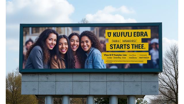 Billboard for a regional university with diverse students