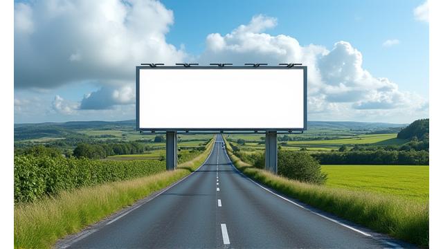 Billboard on a rural bypass road in Ireland