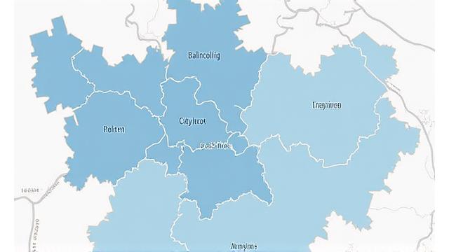 Map of Cork highlighting City Centre, Blackrock, Douglas, and Ballincollig for local ad campaigns