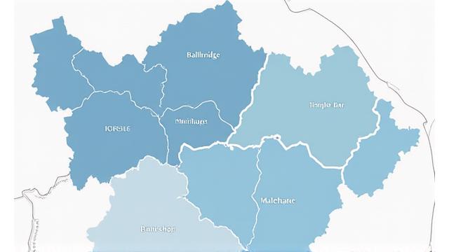 Map of Dublin highlighting Ballsbridge, Temple Bar, Ranelagh, Clontarf, and Malahide for targeted advertising