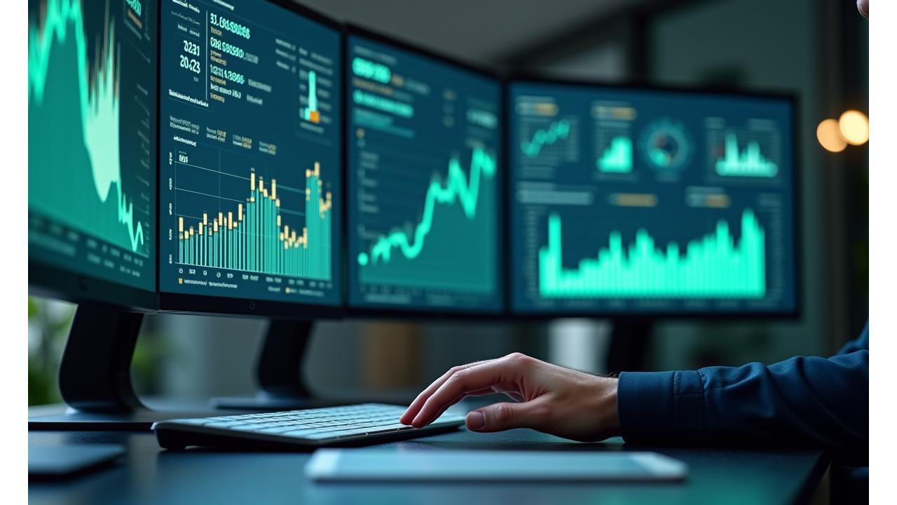 Digital advertising dashboard showing performance metrics and Irish market trends